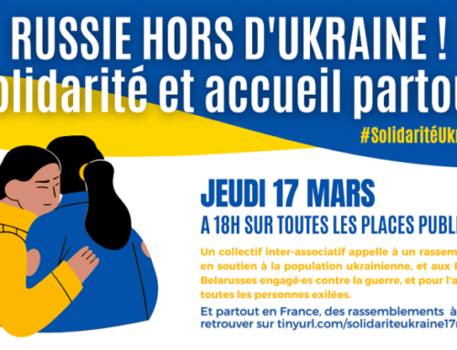 Russie hors d’Ukraine, solidarité partout,  Rassemblement Jeudi 17 Mars 2022 Place du Bareuzai- Dijon
