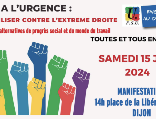 Appel intersyndical à manifester samedi 15 juin – 14h place de la Libération à Dijon