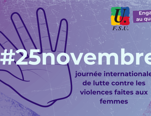 25 novembre – Journée internationale de lutte contre les violences faites aux femmes