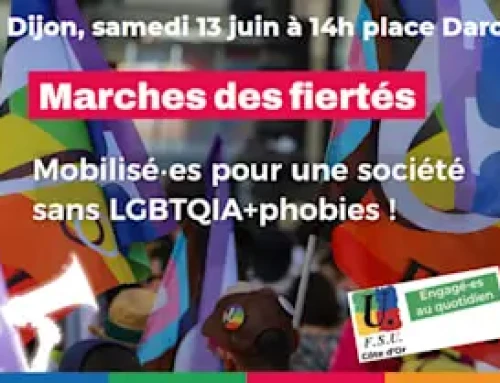 Marche des fiertés à Dijon samedi 13 juin 14h place de la République